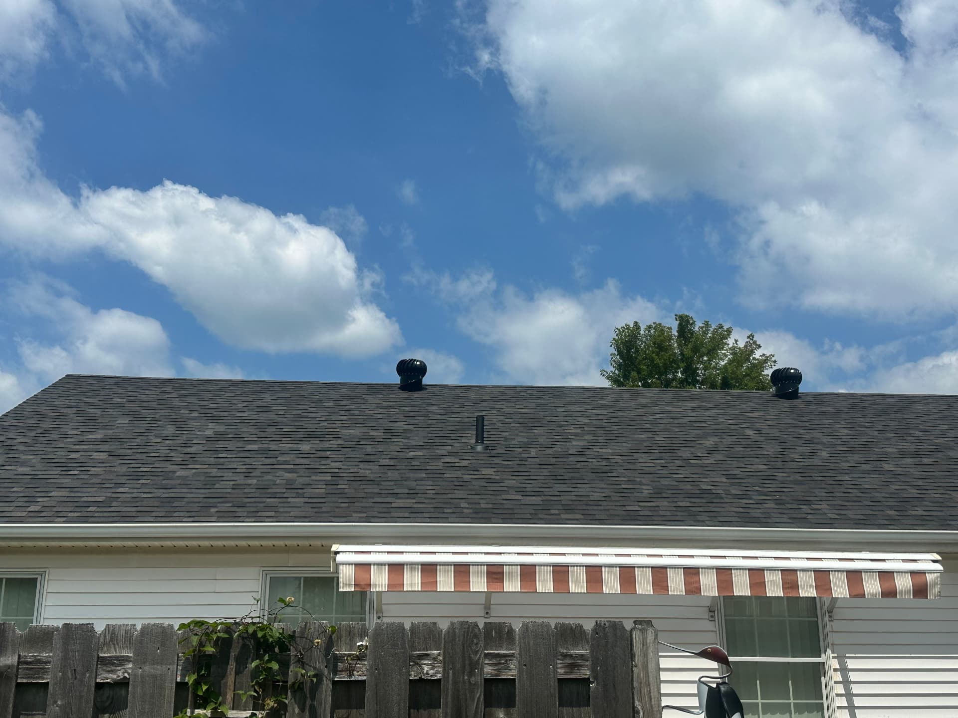 Finished shingle roof with turbine vents — Dundee, MI